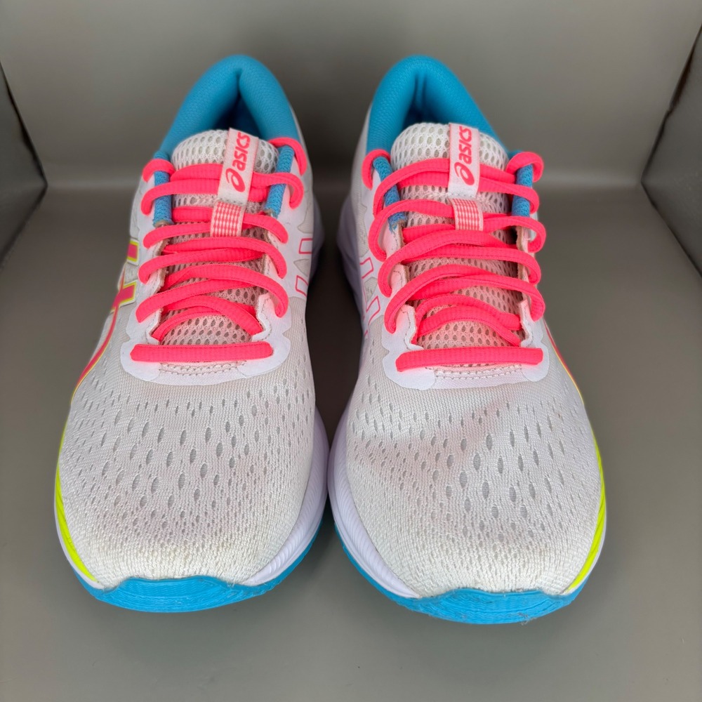 ASICS Gel-Excite 7 Womens Running Shoes White Pink Blue 1012A562 Size 9.5 - Picture 2 of 7